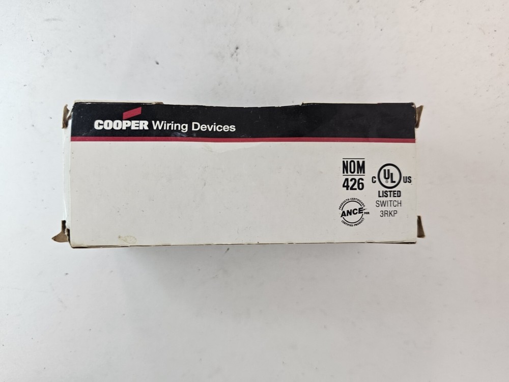 Cooper 3-Way Brown Toggle Wall Light Switch Control 15A 120VAC C1303