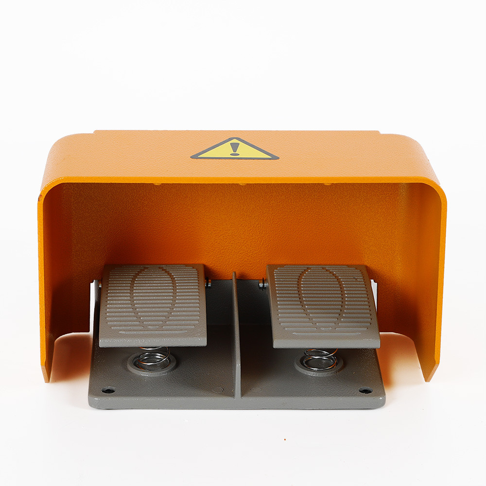 Multi-function Double Foot Switch Extra Heavy Duty Dual Pedal Switch Orange