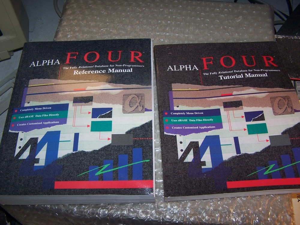 Vintage Alpha Four DBase Compatible Software on 5.25 Disks for PC