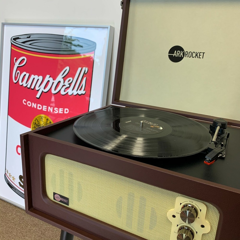 Arkrocket Discovery Bluetooth Record Player 3-Speed turntable removable legs