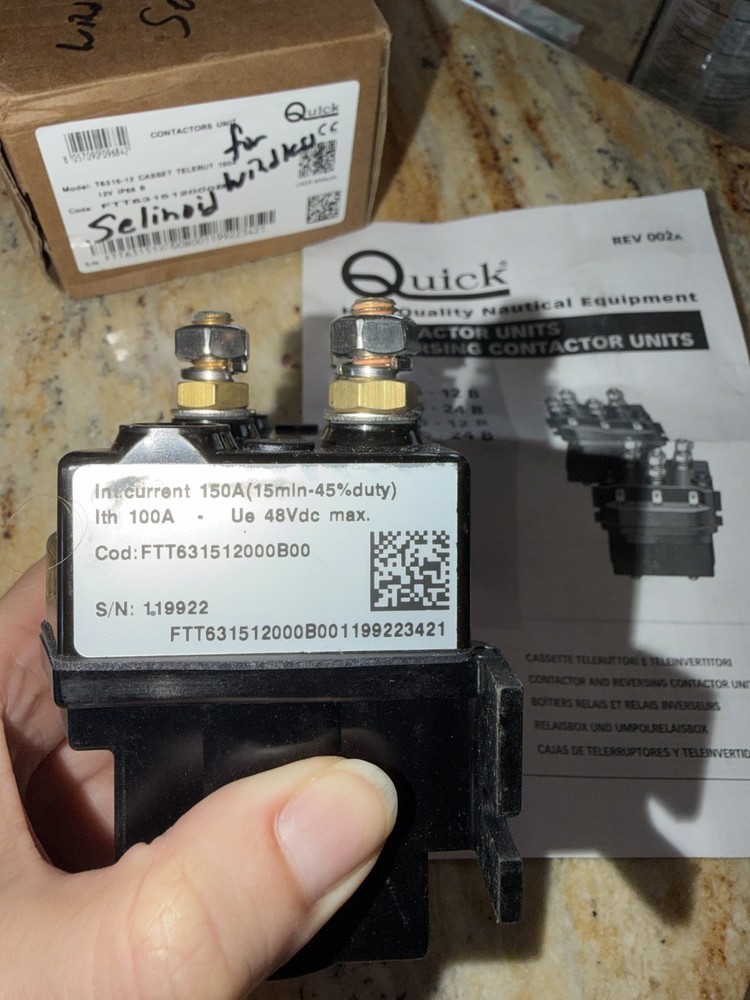 winch solenoid 150 A 12 V