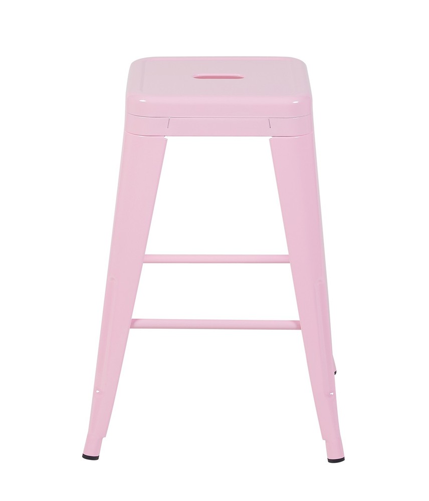 24 Inch Counter Height Stool, Backless Metal Bar Stools Set of 4, Non-Stackabl