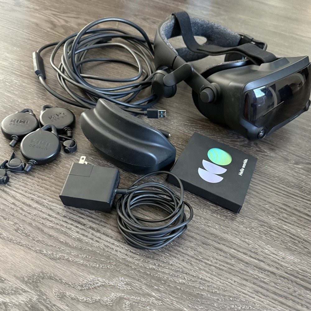Valve Index VR Virtual Reality HMD Headset Only Complete - Tested W/ Extras