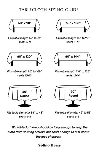 Linen Tablecloth 60 x 90 Inch - 100% 90" x 60" (Rectangular) Light Natural
