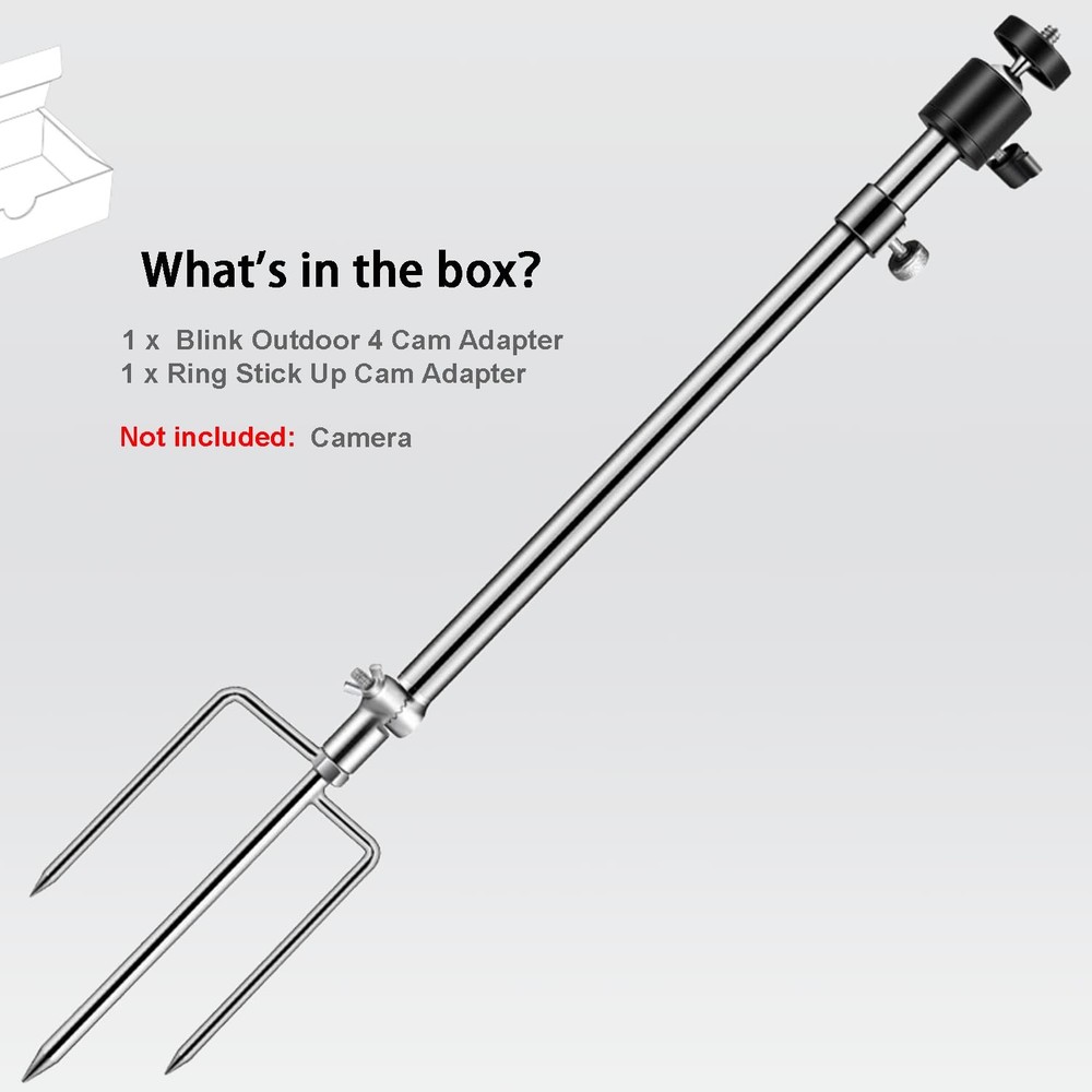 LOOKZOZO Spike Pole Mount Ground Stake, Stake with Black
