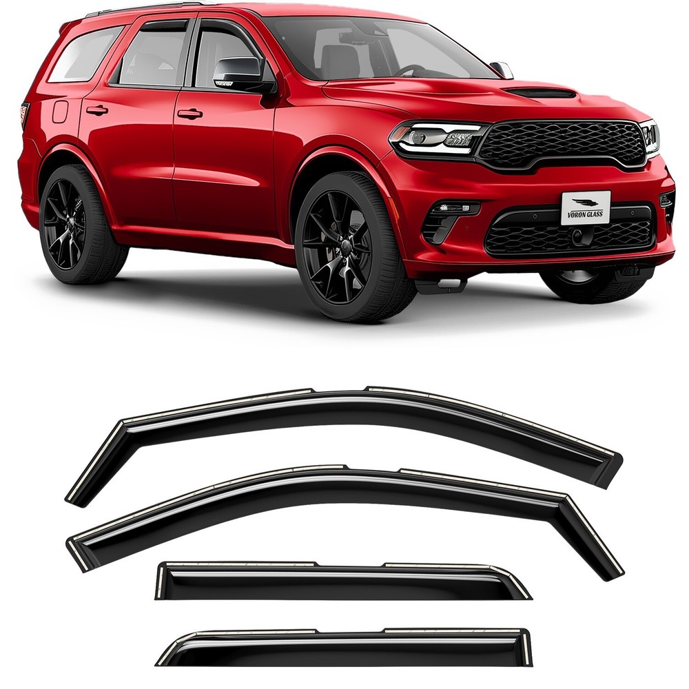 Sun Rain Visors Wind Rain Guards for 2011-2025 Dodge Durango SHATTERPROOF