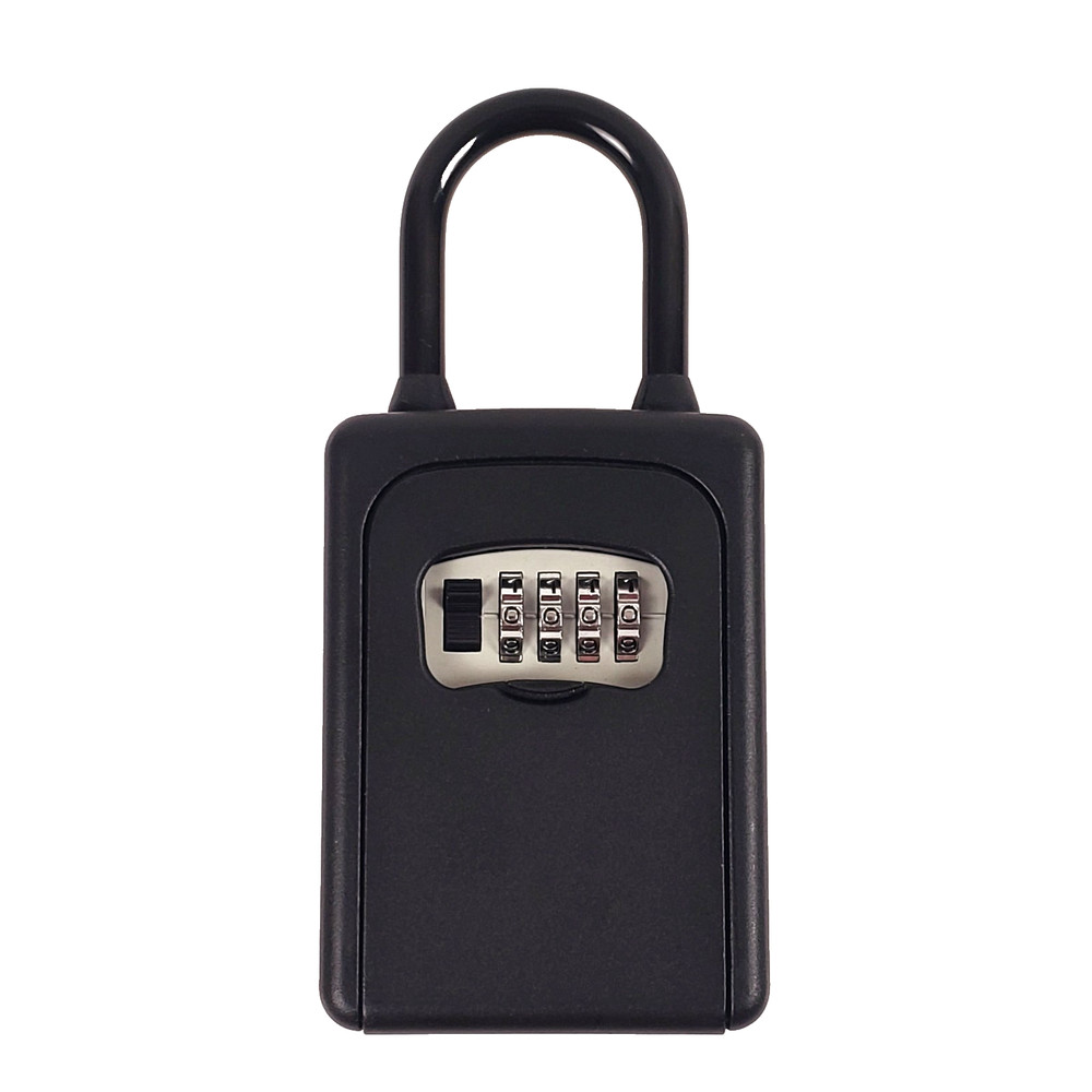 Portable Key Lock Box 4 Digit Combination Safe Security Storage Can Wall Mount