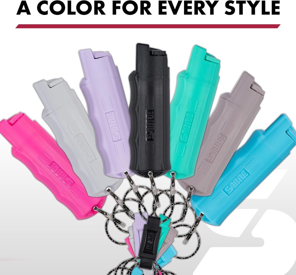 Sabre Pepper Spray - Quick Release Keychain for Easy Carry & Fast Access, Max Po