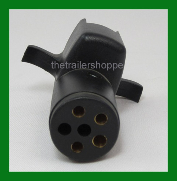 Trailer Light Adapter Plug 6 Round to Flat 4 pin