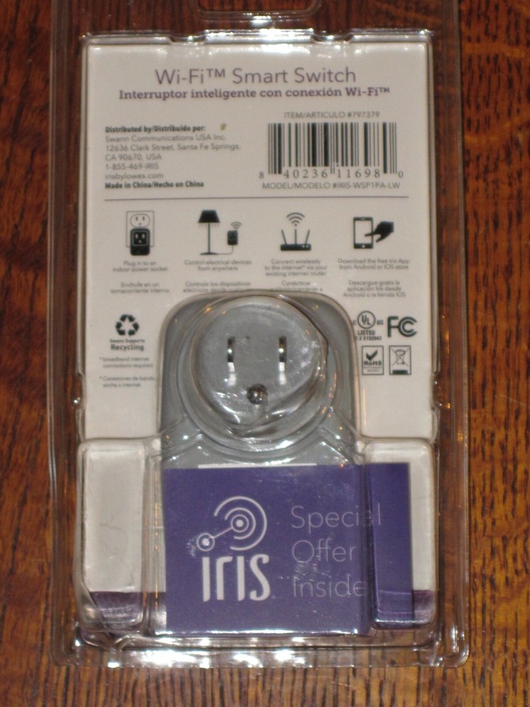 IRIS Wi-Fi Smart Switch IRIS-WSP1PA-LW