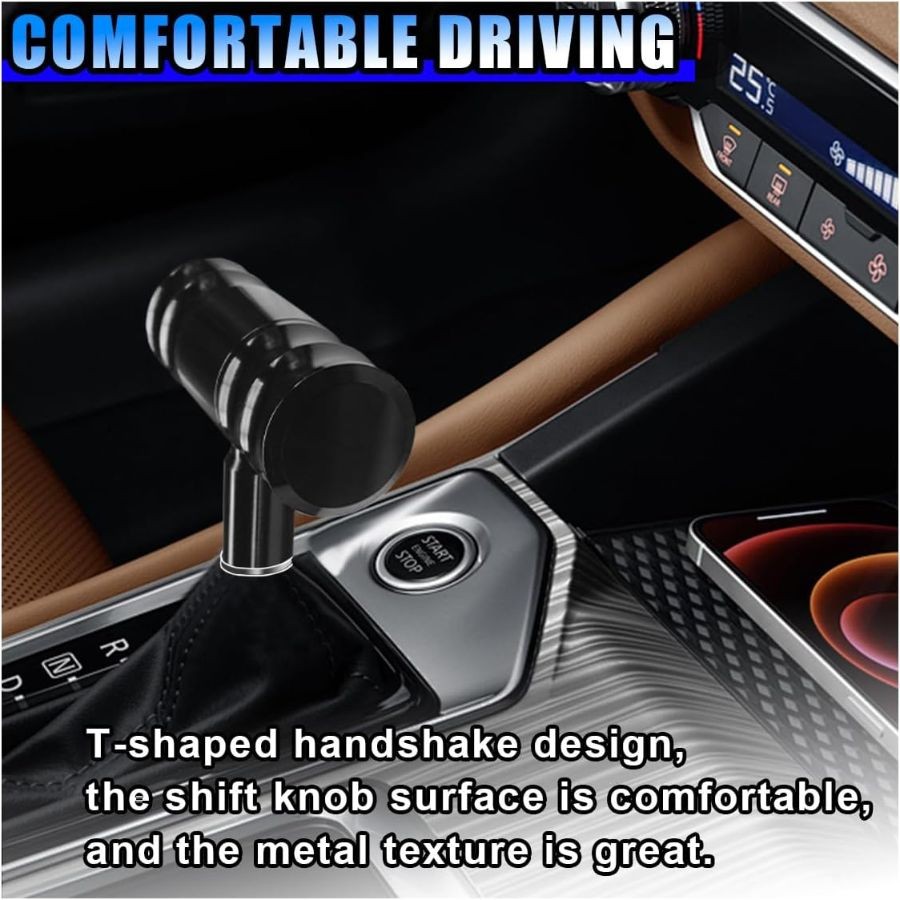 Gear Shift Head, Modification Aircraft Joystick Shift Knob, Aluminum Black