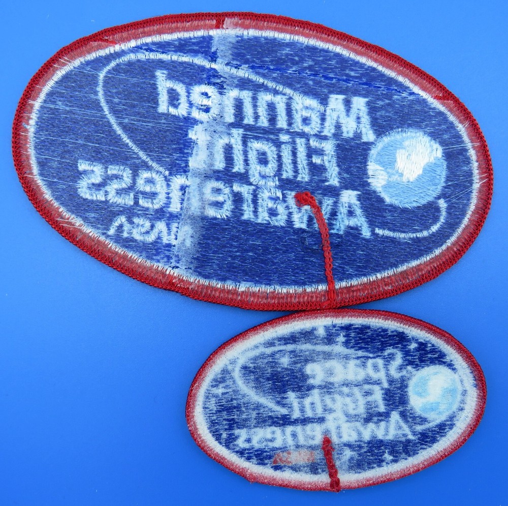NASA PATCH PAIR vtg MANNED Flight Awareness / SPACE Flight Awareness