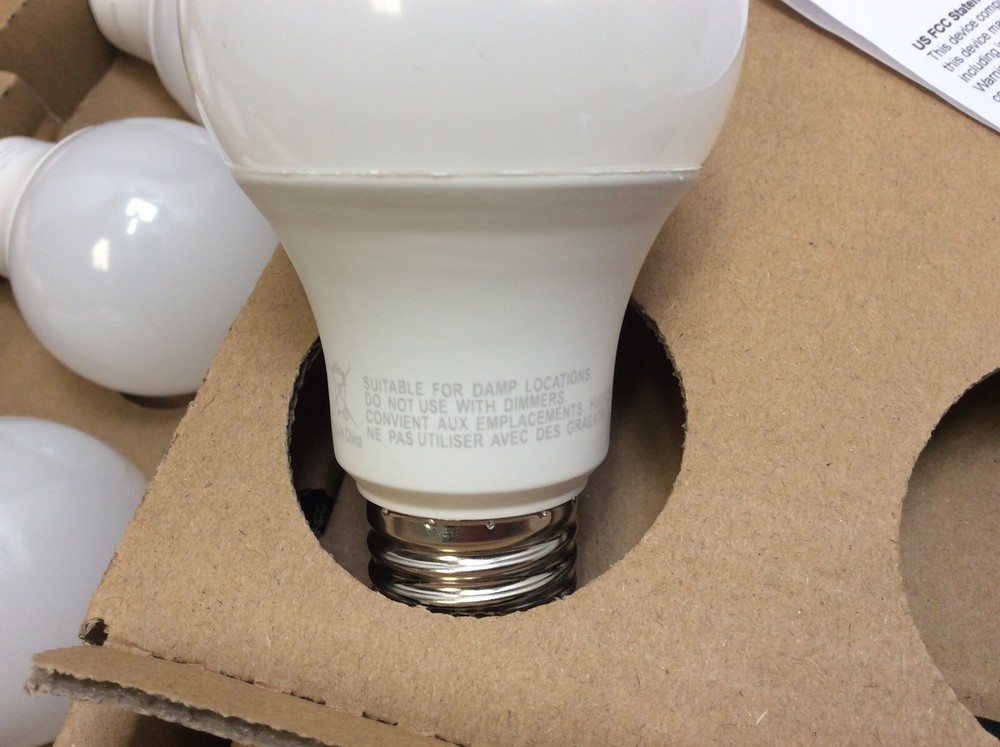 Amazon Basics A19 Soft White LED Light Bulb, E26 Base, 60w, Energy Efficient 9W