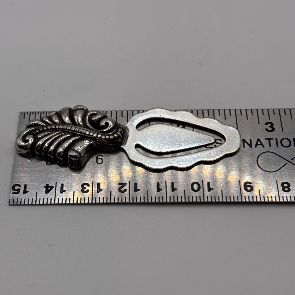 Brighton Bookmark Leaf Scroll Silver Tone Metal
