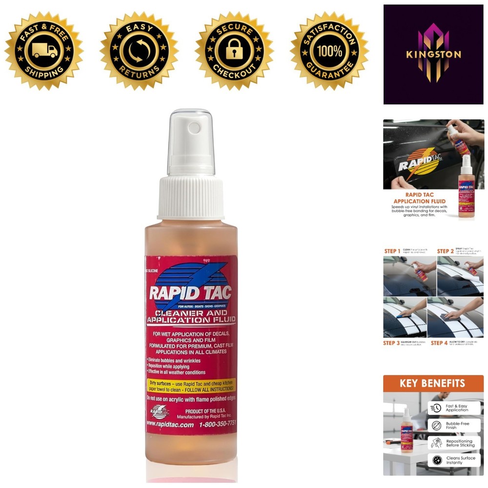 4oz Application Fluid for Vinyl Decals - Fast, Effective and Bubble-Free