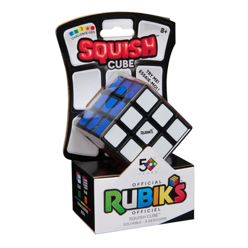 Rubik’s Squish Cube 50th Anniversary Spin Master Solvable Fidget Puzzle