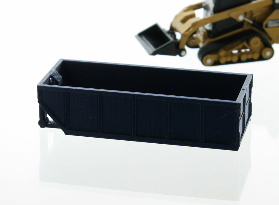 1:64 Blue Rolloff Type Dumpster Plastic 3D to Scale Diorama Layout Accessory