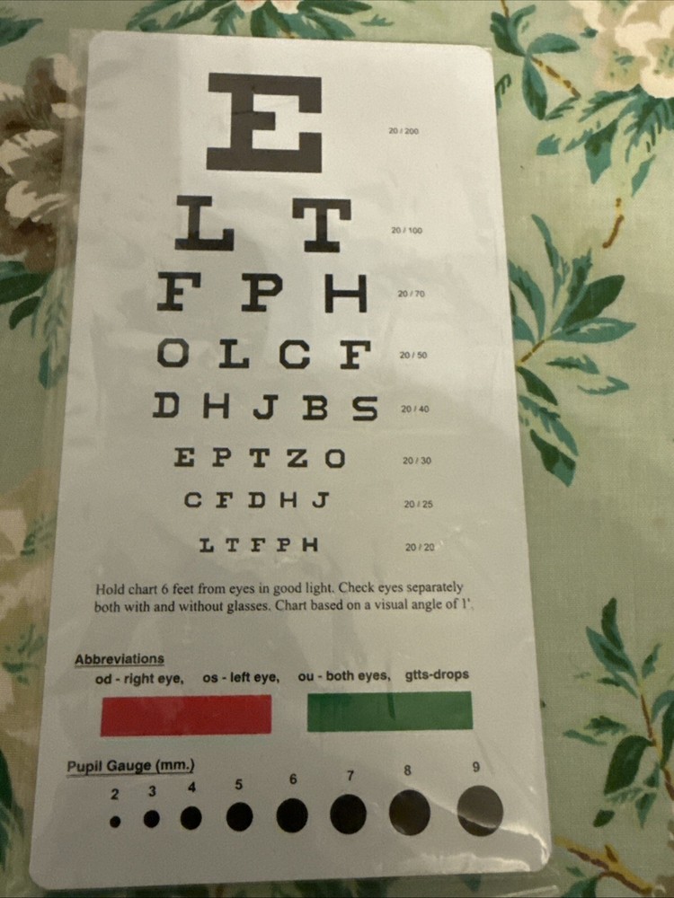 eye testing chart