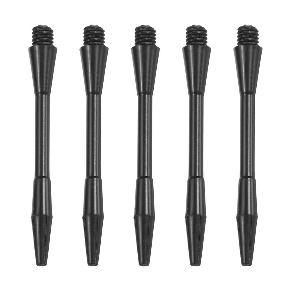 45mm Plastic Dart Shafts, 15 Pack 2BA Thread Dart Stems, Black