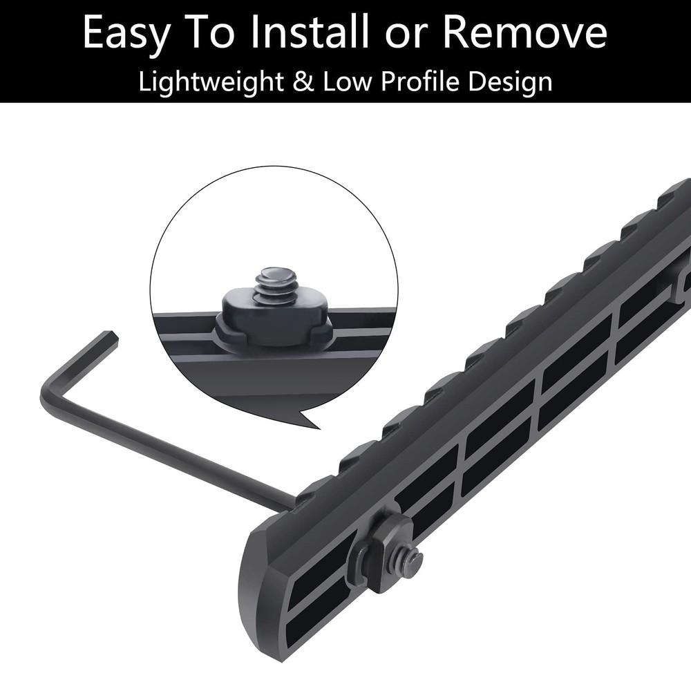 TOCNGAEK Polymer Picatinny Accessory Rail Single Rail，3 3 5 5 black