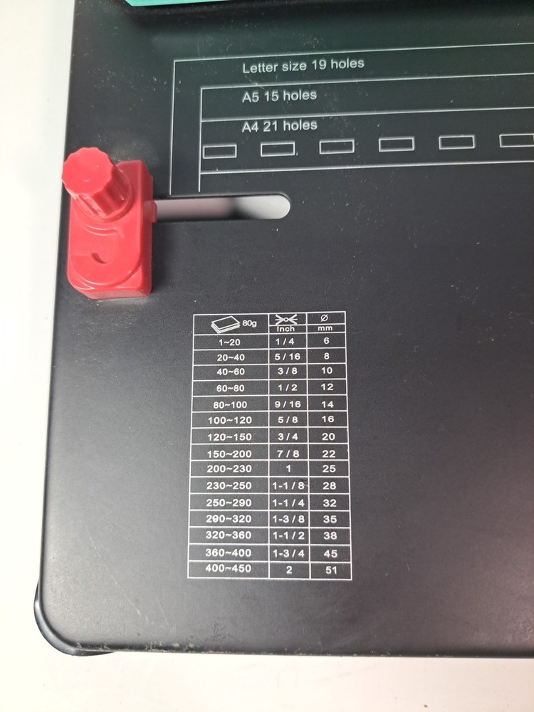 Offnova Binding Machine, A4 21-Hole 450 Sheets Paper Comb Puncher Machine