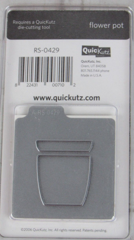 QuicKutz Flower Pot 2x2, 1 Cutting Die Set RS-0429
