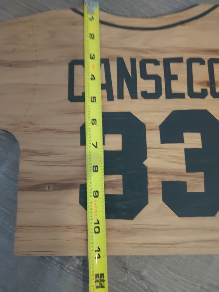 JOSE CANSECO #33 CUSTOM MADE WOOD CUTTING BOARD
