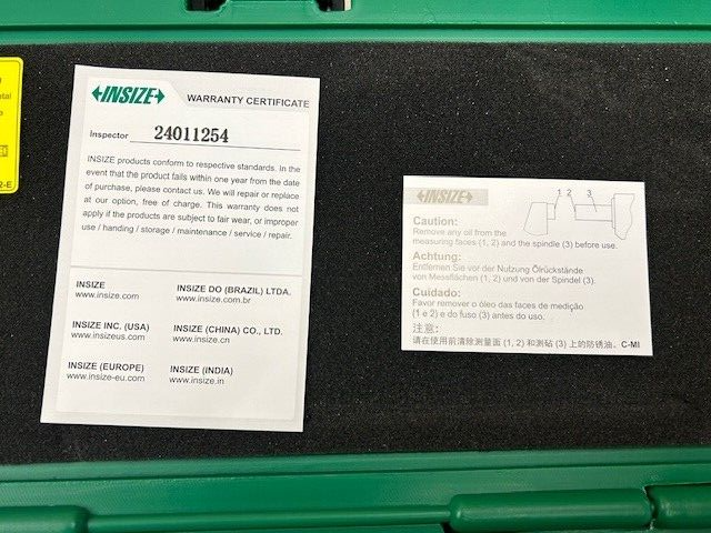 3 PIECE TOOL SET INCLUDES 6" CALIPER, 1" MICROMETER & 6" SCALE INSIZE 5003-1