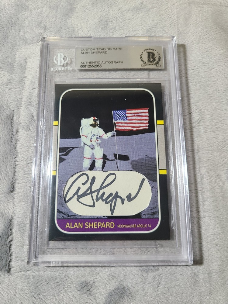 Alan Shepard Signed Cut Card Apollo 14 Rare BAS Certified