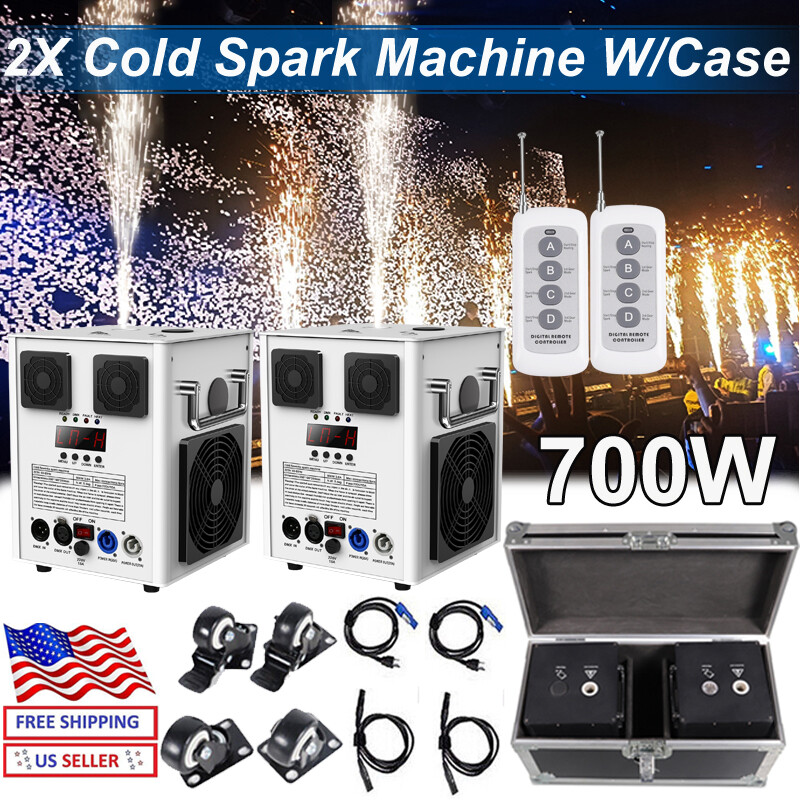 700W Cold Spark Machine Stage Effect Firework Machine Wedding w/Flight Case