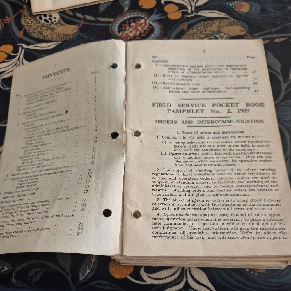Field Service Pocket Book - Pamphlet No 2- 1939