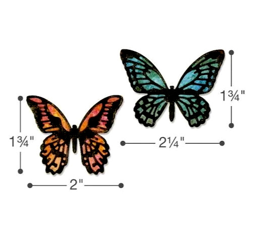 NEW Tim Holtz MINI DETAILED BUTTERFLIES 4pc Thinlits Dies #661802 by Sizzix