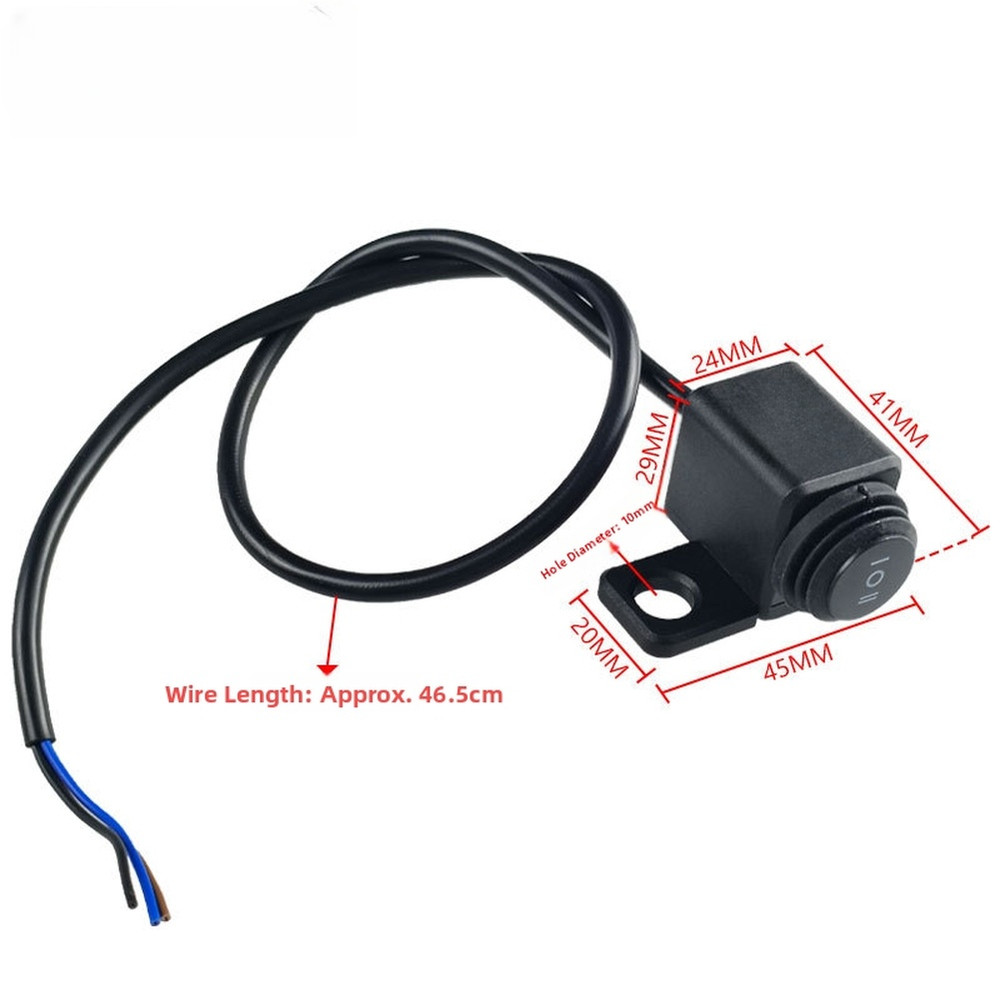 Motorcycle Rear View Mirror Plastic Switch Adjustable Fits Various Riders