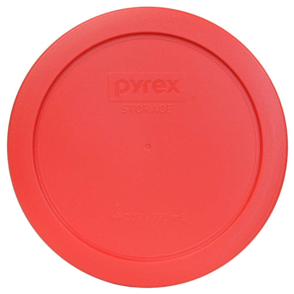 Pyrex 7201-PC 4 Cup Red Food Storage Replacement Lid 4 Cup, 950mL, Light