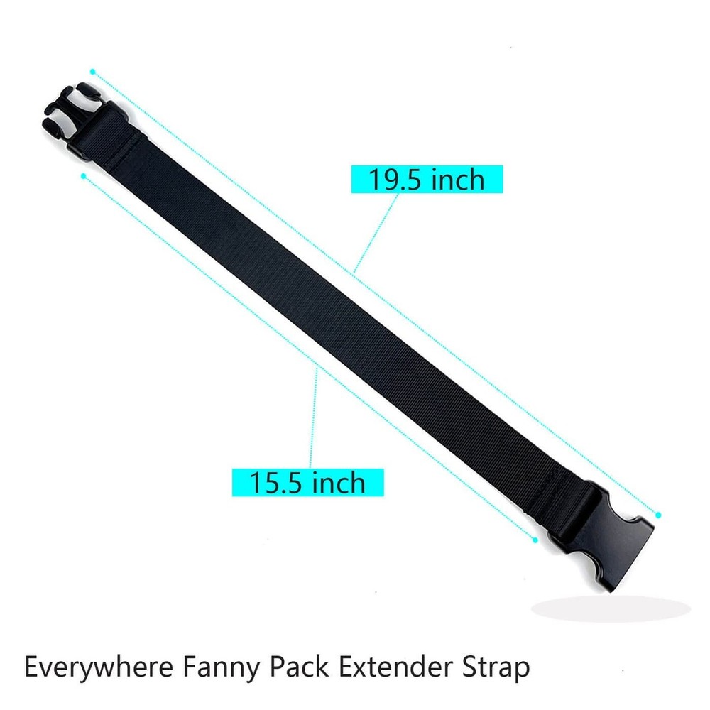 Fanny Pack Belt Extender Adjustable Elastic Strap, Waist Bag Belt Extender