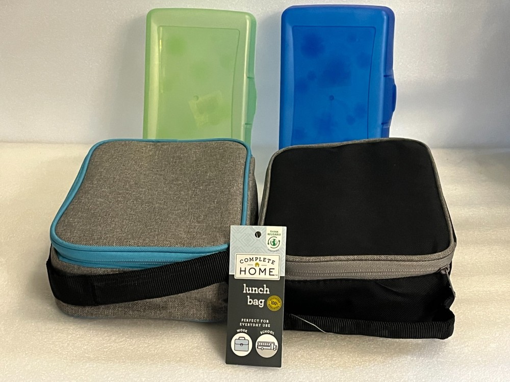 2 Arctic Zone Collapsable Coolers/Lunchbox 6 Can Capacity, 2 Lunchboxes w Insert