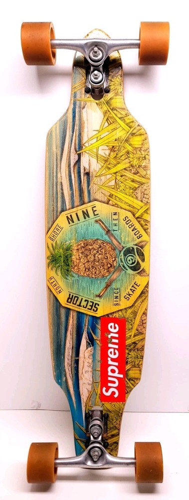 Sector 9 Longboard Skateboard Drop Through Gullwing Sidewinder II Pineapple