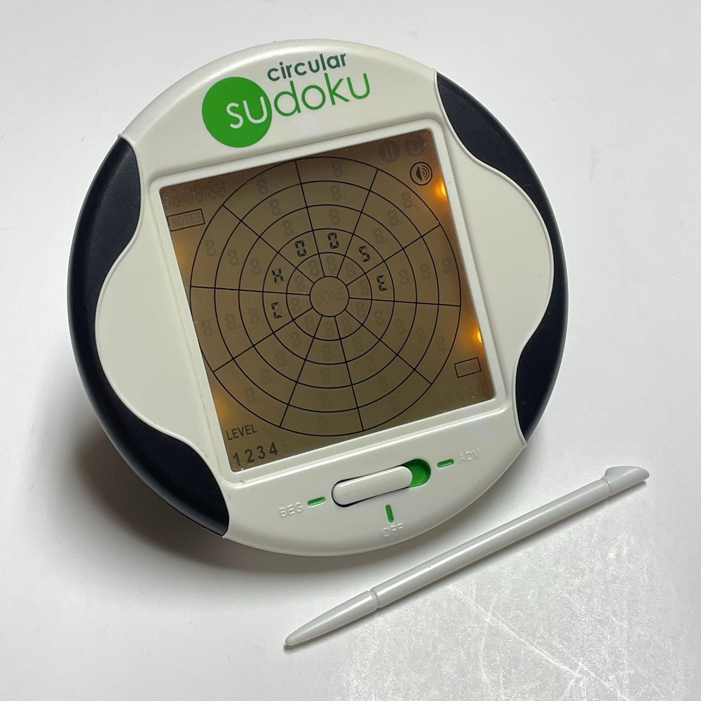 Circular Sudoku Techno Source 2006 Electronic HandheldGame With Stylus Tested