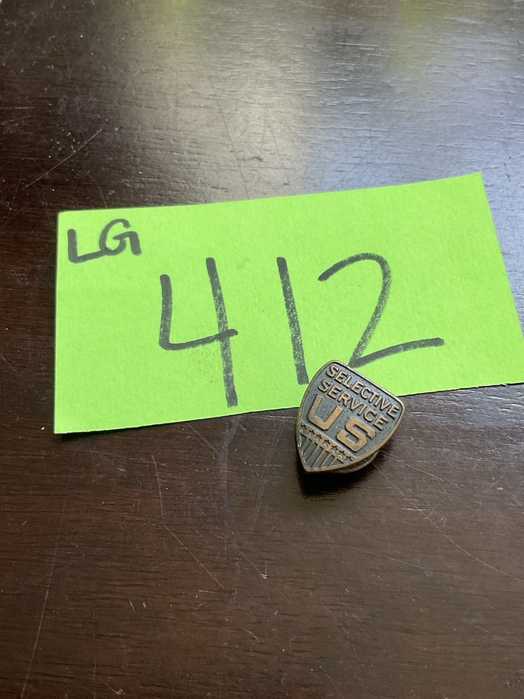WWI US Selective Service Draft Board Member Lapel Button Device- lg412