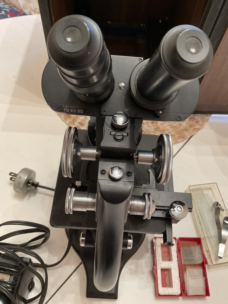 Vintage Spencer Buffallo Microscope With Case