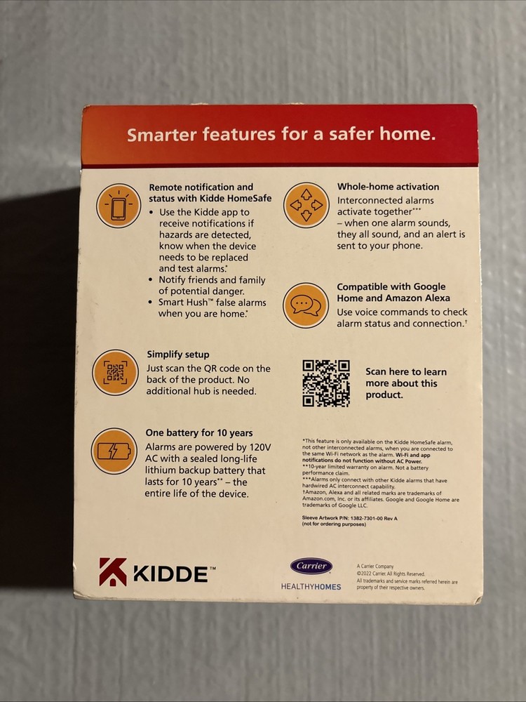 Kidde Smoke Alarm with Smart Features (Wifi)