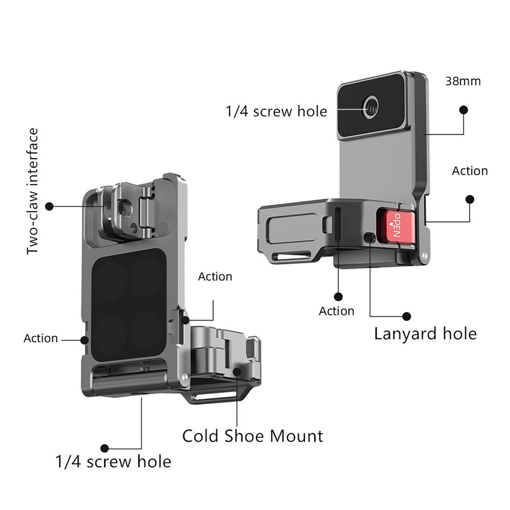 For DJI OSMO POCKET 3 Magnetic Base Adapter Multi-function Expansion Bracket
