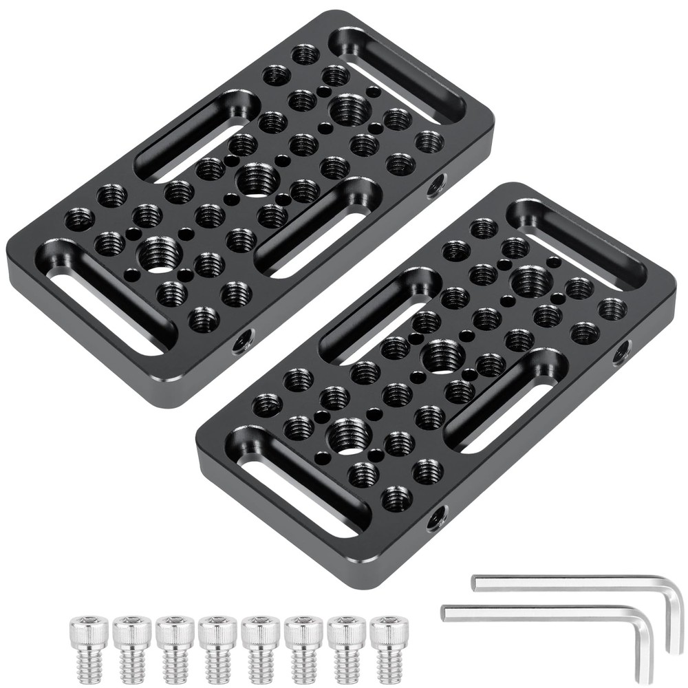 CP1005 2 PCS Multi-Functional Cheese Plate 1/4 3/8 Thread For Camera 10x5