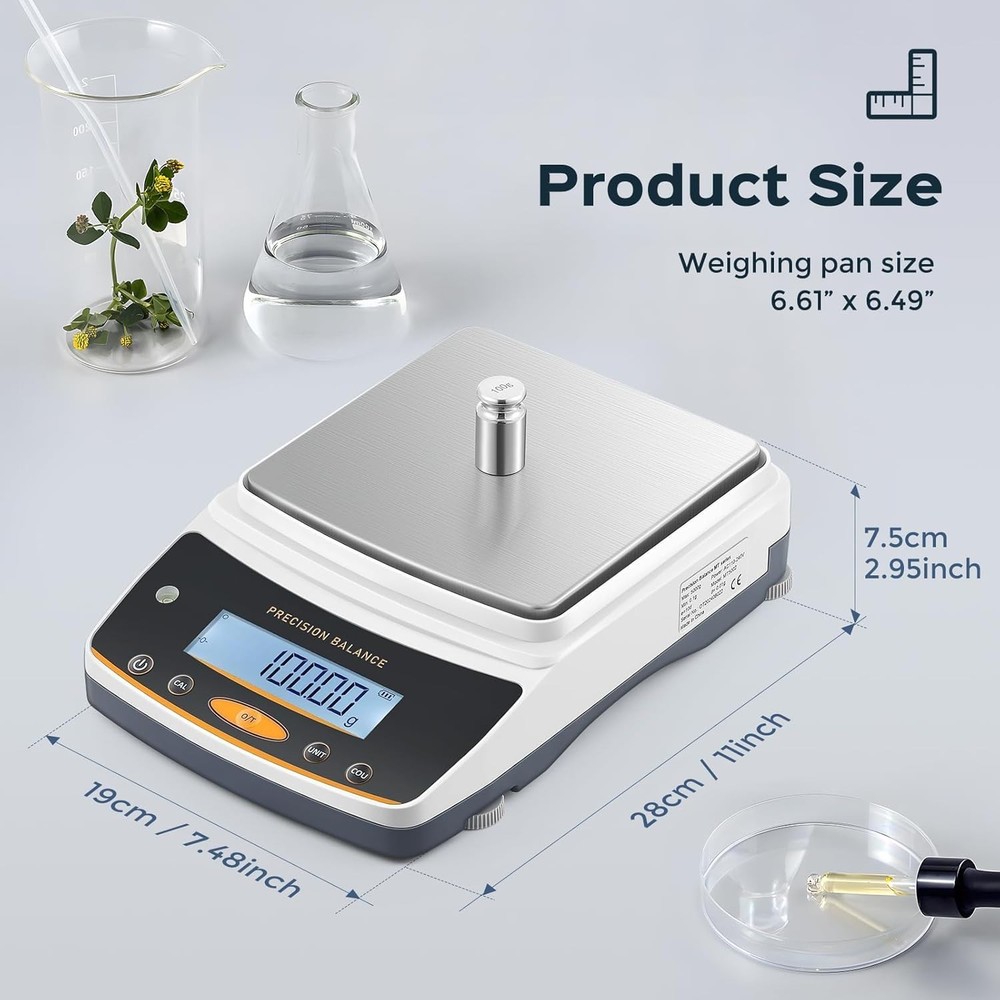 Rechargeable Laboratory Scale 5000g Capacity with RS232 for Data Connectivity