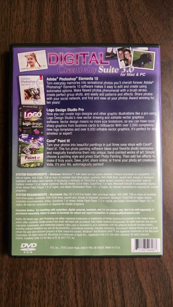 Digital Creativity Suite 3.0 for Mac & PC DVD