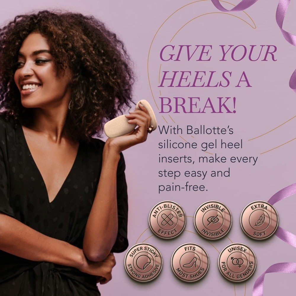 Silicone Heel Pads 8-Pack Natural