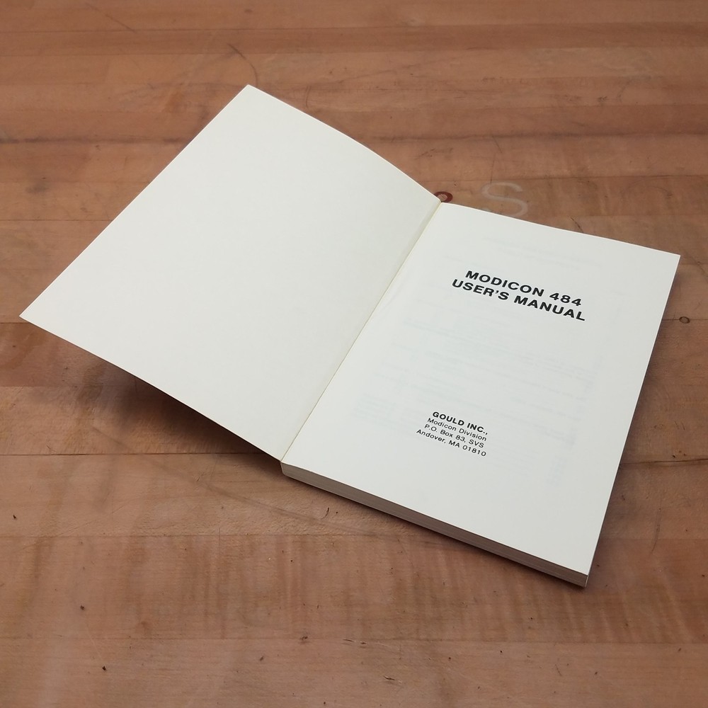 Gould Electronics ML-C484-000 Modicon 484 Programmable Controller Manual, Rev B