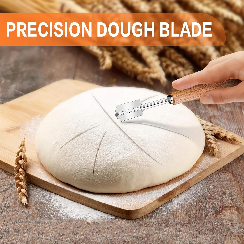 Pastry Cutter Set, 5-Piece Tools with Dough Scraper & Bread Lame