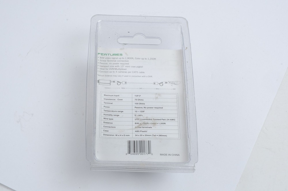 Comelit CNTB Passive Balun Transceiver with Pigtail - Adapter Security Systems