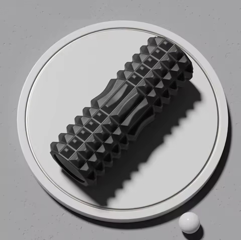 Black Foam Roller 33cm Yoga Column
